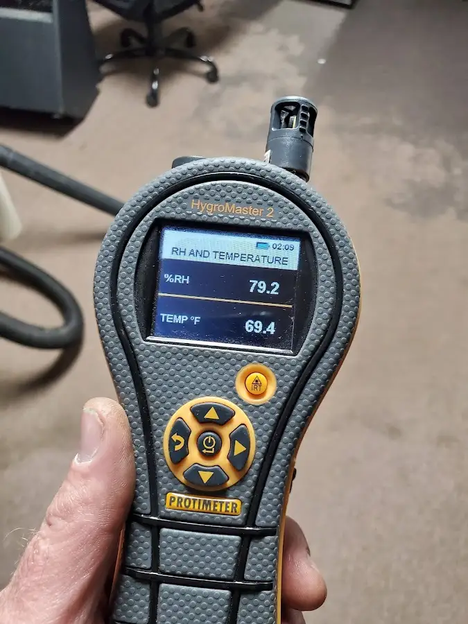 Moisture meter humidity assessment for Fire & Smoke Damage Restoration in Kaser