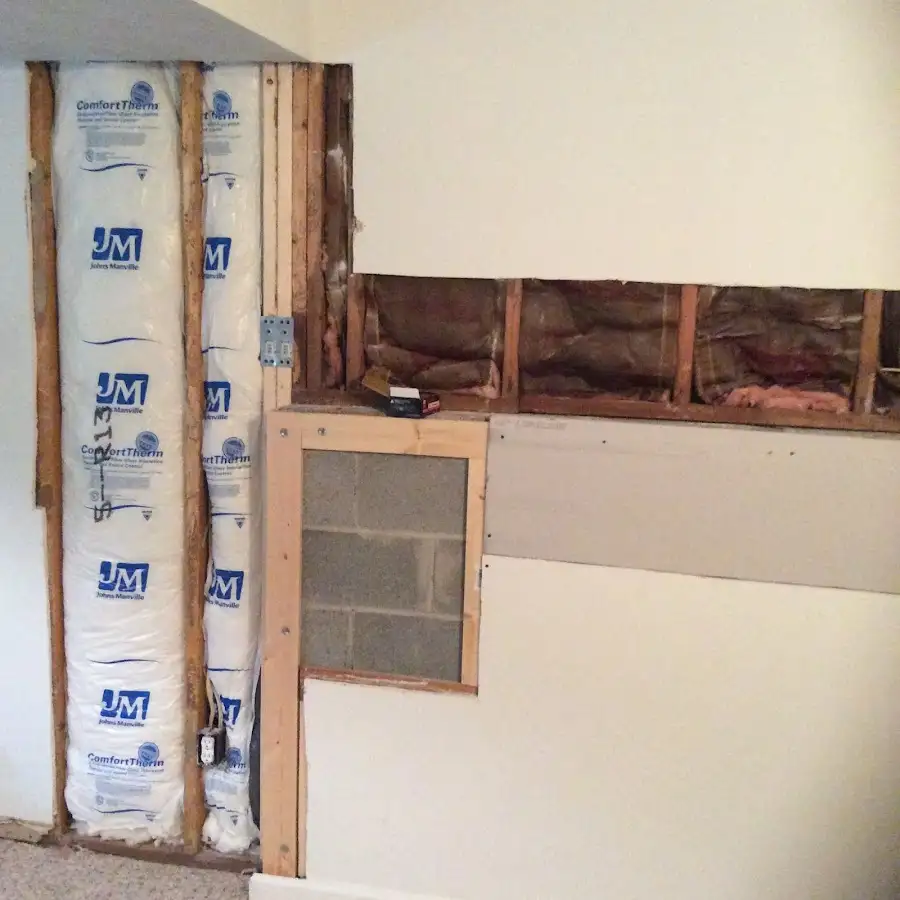 Wall insulation replacement during Contents Cleaning & Restoration in Kaser